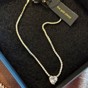 Gold Plated Necklace with Heart Pendant